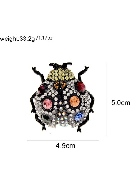 Altın Cindy Xiang Rhinestone Uğur Böceği Broş Vintage Moda Büyük Böcek Pin Beetle Takı 2 Renk Mevcuttur (Yurt Dışından)