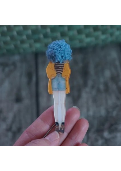 13 Yeni Dağınık Saç Akrilik Broş Kadın Moda Peluş Yün Topu Broş Pins Kız Sevimli Leopar Giyim Aksesuarları Hediyeler (Yurt Dışından)