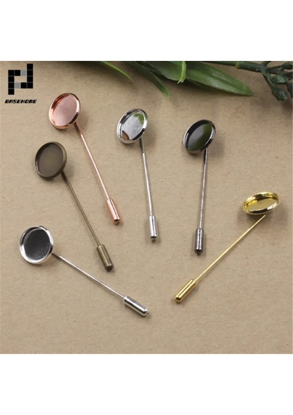 Altın 14MM Boş Taban 10 Adet/grup Metal Boş Broş Taban Cam 10-20MM Destek Cabochon Yaka Pin ile Diy Takı Yapımı Malzemeleri Aksesuarları (Yurt Dışından)