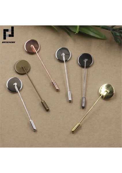 Altın 14MM Boş Taban 10 Adet/grup Metal Boş Broş Taban Cam 10-20MM Destek Cabochon Yaka Pin ile Diy Takı Yapımı Malzemeleri Aksesuarları (Yurt Dışından)