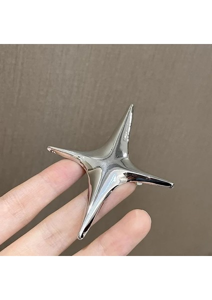 4X4CM Y2K Moda Punk Rock Gümüş Renk Metal Çapraz Yıldız Broş Mizaç Isa Şanslı Broş Pins Erkekler Kadınlar Için Gömlek Takı 90 S (Yurt Dışından)