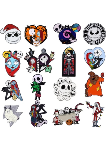 Stil 6 1 Noel Öncesi Kabus Jack Emaye Pimleri Klasik Karikatür Film Yaka Iğnesi Rozetleri Sırt Çantası Üzerinde Noel Hediyeleri Aksesuarları (Yurt Dışından) fiyatları