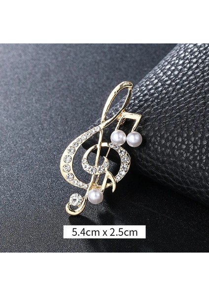 XZ0265-2 10 Adet Moda Keman Broş Kadın Giyim Aksesuarları Takı Lüks Taklidi Parlak Broş Müzik Tarzı Hediye (Yurt Dışından)