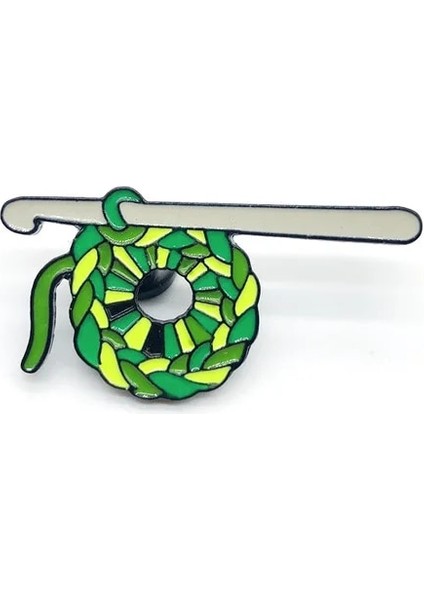 Stil 2 Retro Örgü Yün Topu Tığ Kanca Büyükannenin Takı Hediye Emaye Broş Örgü Bir Kazak Yaratıcı Rozet Örücü Yaka Pin (Yurt Dışından)