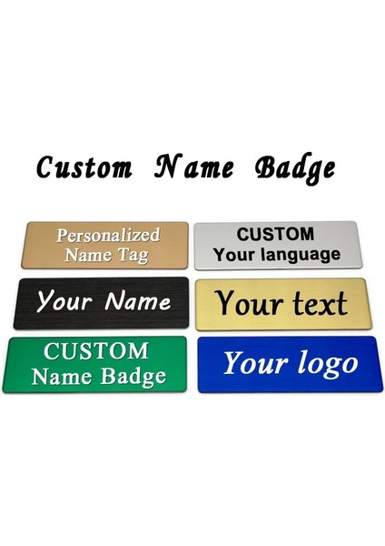 Fırçalanmış Altın Satıcıya Bilgi Gönder 7X2CM Logonuzu Kazıyın Metin Plakası Rozeti Kişiselleştirin Broş Pimi Mıknatıs Çift Taraflı Bant Kimliği Kapı Posta Kutusu Isim Etiketi (Yurt Dışından) fiyatları