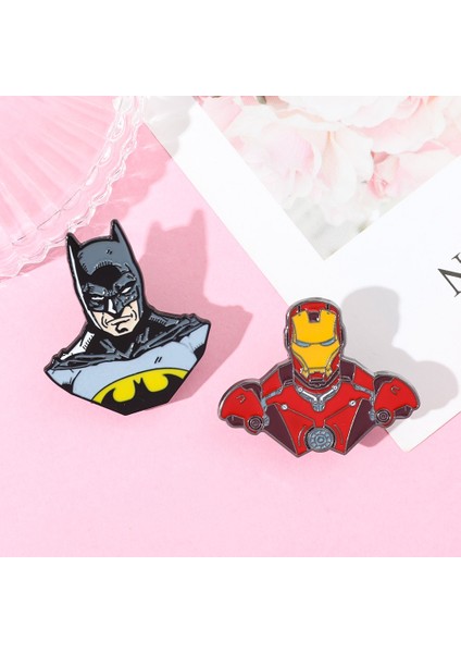 Deadpool Marvel Avengers Giysi Için Sevimli Süper Kahraman Demir Adam Örümcek Adam Rozeti Metal Emaye Yaka Iğnesi Sırt Çantası Aksesuarları (Yurt Dışından)