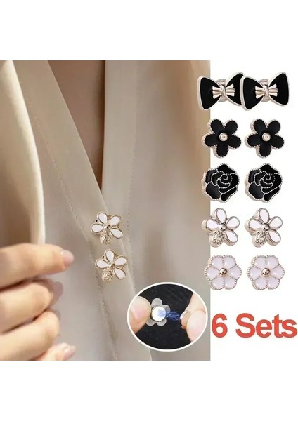 1 Takım Siyah 1 Moda Kadın Broş Setleri Manyetik Anti-Işık Toka Yaka Dekorasyon Giyim Klip Elbise Aksesuarları Ayarı Broş Pins (Yurt Dışından) fiyatları