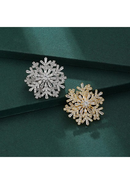 Pic Olarak Moda Takılar Dönebilen Spinner Kristal Rhinestones Kar Tanesi Broş Pins Kadınlar Için Düğün Takısı Broş Aksesuar (Yurt Dışından) modelleri