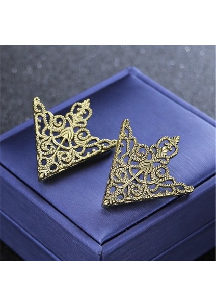 Bronz Çift Erkek Takım Elbise Gömlek Yaka Püskül Zincir Yaka Pin Broş Ejderha Rozeti Retro Pimleri Düğün Elbisesi Parti Dans Boyunbağı Aksesuarları Hediyeler (Yurt Dışından)