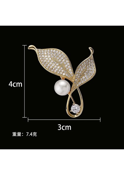 XZ013 Narin Ağacı Yaprak Broşlar Iğneler Kadınlar Için Vintage Kristal Rhinestone Gömlek Takım Elbise Yaka Broş Pin Retro Yaka Rozeti Takı (Yurt Dışından) fırsatları