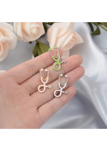 Beyaz-Gümüş Qihe Takı Stetoskop Pin 8 Renk Seçmek Için Hemşire Broş Doktor Rozetleri Tıbbi Takı Stajyer Doktor Öğrenci Doktor Hediyeler (Yurt Dışından) indirimleri