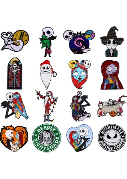 31 1 Noel Öncesi Kabus Emaye Pimleri Yaka Iğnesi Rozetleri Sırt Çantası Aksesuarları Takı Moda Broş Aksesuarları (Yurt Dışından) fiyatları