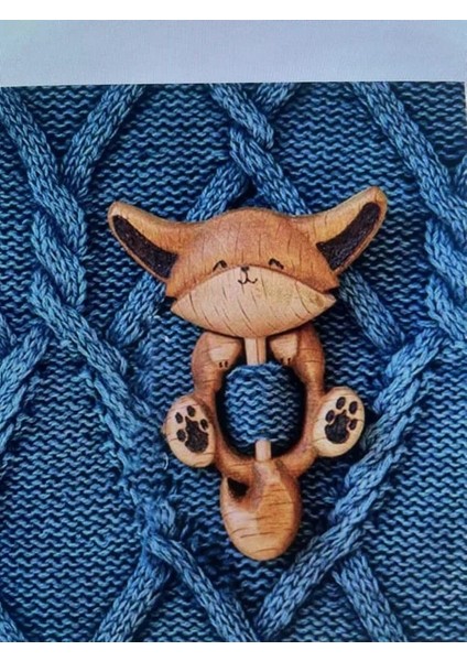 Tilkiler Broş Pin Ahşap Hayvan Desen Diy Zanaat Rozeti Karikatür Pin Komik Sevimli Şal Pin Eşarp Toka Toka Pimleri Takı Hediye 2024 (Yurt Dışından)