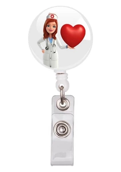 Stil 3 Güzel Karikatür Sanatları Kalp Insan Organları Baskı Sağlık Hastane Tıbbi Hemşire Doktor Geri Çekilebilir Makaralı Isimlik Klipler Anahtarlıklar (Yurt Dışından)