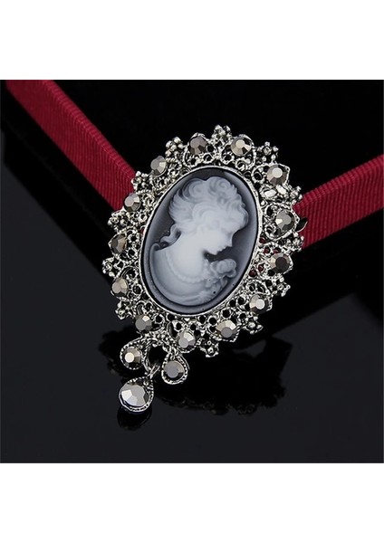 Stil 2 Zarif Stil Vintage Viktorya Dönemi Tasarım Kraliçe'nin Cameo Antika Düğün Güzellik Broş Pin Takı Hediye (Yurt Dışından)