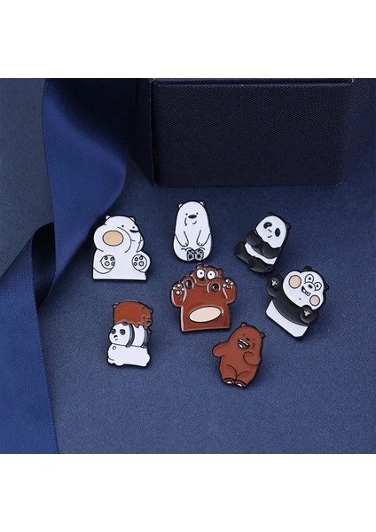 D Komik Karikatür Panda Ayı Emaye Broş Sevimli Hayvan Yaka Rozeti Pimleri Çanta Elbise Sırt Çantası Takı Hediyeler Kadınlar Kızlar Için (Yurt Dışından)