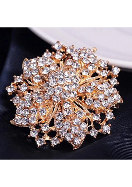 Mor 5.2 cm Rhinestone Vintage Çiçek Broş Kadınlar Için Düğün Broş Elbise Parti Ceket Zarif Kristal Çiçek Pimleri Broşlar Çiçeği Broş (Yurt Dışından)