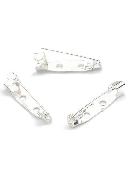 Gümüş 5mm x 25MM 10-50 Adet Broş Tabanı Metal Pimler 15/20/25/30/35MM Pimleri Geri Gümüş Renk Emniyet Kilitleme Toka Pin Tutucu Diy Takı Aksesuarları (Yurt Dışından)