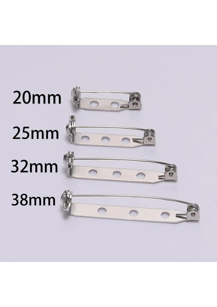 50 Adet Rodyum 32MM 20-50 Adet 20 25 32 38MM Broş Klip Taban Pin Boş Güvenli Kilit Broş Pin Taban Rozet Tutucu Diy Takı Yapımı Için Bulma Malzemeleri (Yurt Dışından)