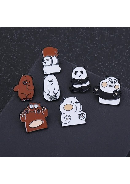 D Komik Karikatür Panda Ayı Emaye Broş Sevimli Hayvan Yaka Rozeti Pimleri Çanta Elbise Sırt Çantası Takı Hediyeler Kadınlar Kızlar Için (Yurt Dışından)