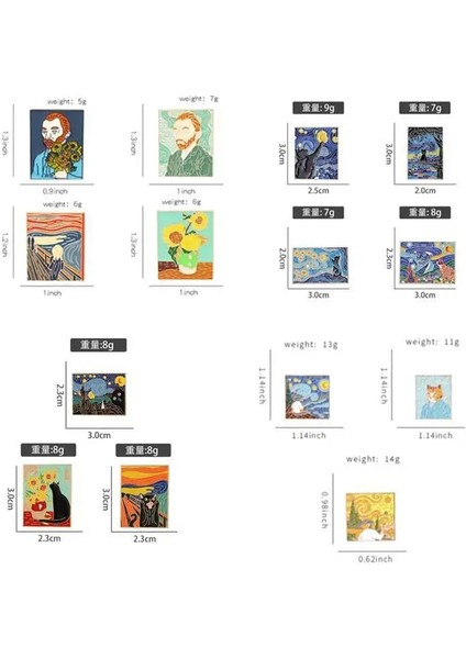 B10304 Yağlıboya Yıldızlı Gökyüzü Ayçiçeği Kız Geometri Metal Tasarım Rozetleri Broş Emaye Pimleri Etiket Çanta Sırt Çantası Şapka Takı Hediye (Yurt Dışından) modelleri