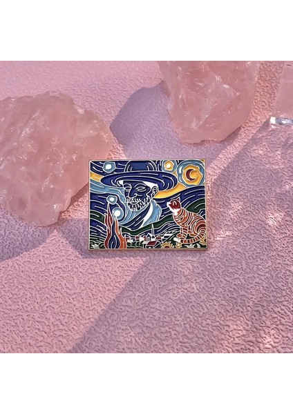 B10304 Yağlıboya Yıldızlı Gökyüzü Ayçiçeği Kız Geometri Metal Tasarım Rozetleri Broş Emaye Pimleri Etiket Çanta Sırt Çantası Şapka Takı Hediye (Yurt Dışından) indirimleri