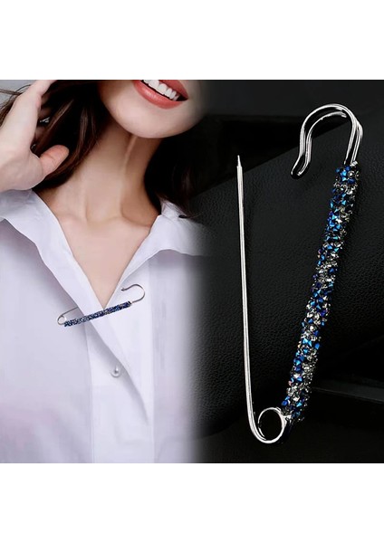 Büyük Gri 2 Adet Parlak Bel Toka Sabit Kayış Charm Emniyet Pimi Broş Anti Güz Şal Kazak Hırka Klip Zincir Inciler Broş Takı (Yurt Dışından) fırsatları