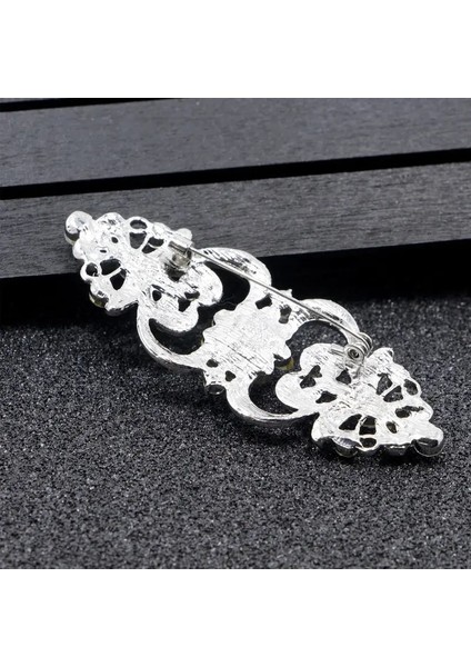 AL4395-MAVI Büyük Çiçek Kristal Broş Broş Gelin Düğün Elbisesi Kostüm Broş Moda Kadın Parti Takı Aksesuarları (Yurt Dışından) modelleri