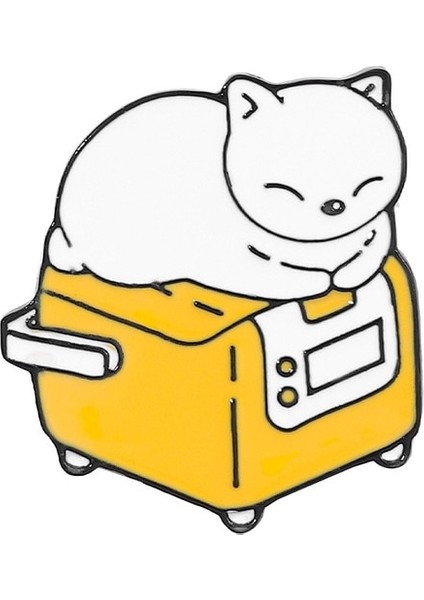 Stil 7 Kedi Koleksiyonu Emaye Broş Kahve Fincanı Balık Paketi Kitaplar Kedi Hayat Kedi Zar ile Daha Güzeldir Sevimli Kedi Rozeti Punk Yaka Iğnesi Takı (Yurt Dışından)