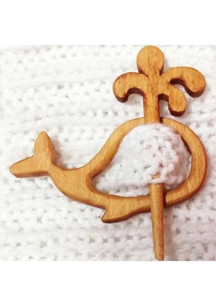 Balina Broş Pin Ahşap Hayvan Desen Diy Zanaat Rozeti Karikatür Pin Komik Sevimli Şal Pin Eşarp Toka Toka Pimleri Takı Hediye (Yurt Dışından)