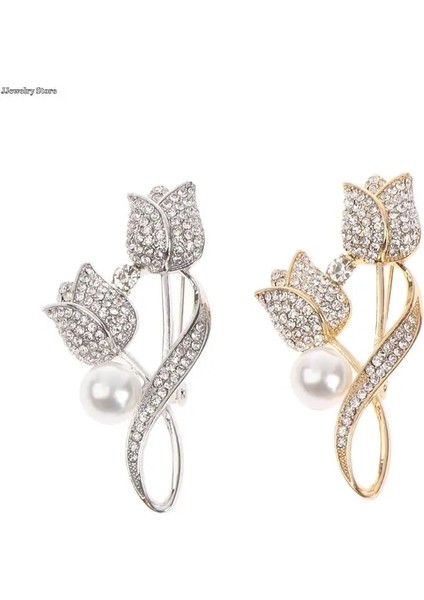 1 Adet 1 Adet Lüks 2023 Yeni Lale Çiçek Broş Zarif Tasarım Sense Gül Beyaz Taş Takı Yaka Pin Takı (Yurt Dışından) fiyatları