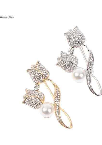 1 Adet 1 Adet Lüks 2023 Yeni Lale Çiçek Broş Zarif Tasarım Sense Gül Beyaz Taş Takı Yaka Pin Takı (Yurt Dışından) fırsatları