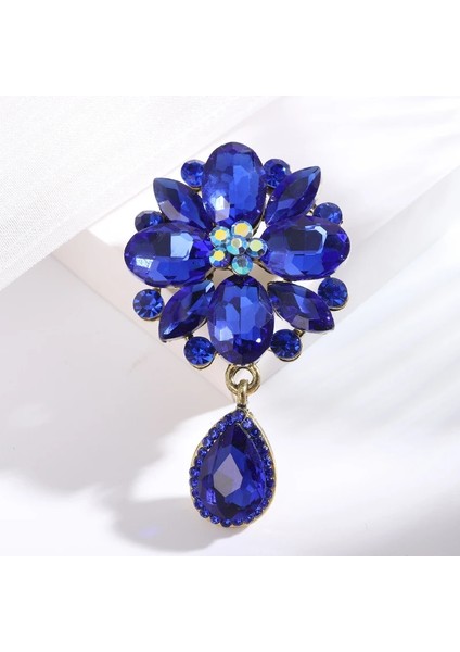 RD734 Dmari Kadın Broş Renkli Su Damlacıkları Yaka Iğnesi Büyük Taklidi Rozeti Muhteşem Düğün ve Parti Aksesuarları Lüks Takı (Yurt Dışından) fırsatları