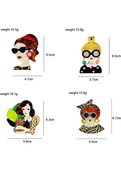 12 Trendy Bayan Figürü Akrilik Broş Pins Kadınlar Kızlar Için Güzel Şekil Rozeti Broş Pins Yaka Rozetleri Çanta Süslemeleri Parti Elbise (Yurt Dışından) indirimleri