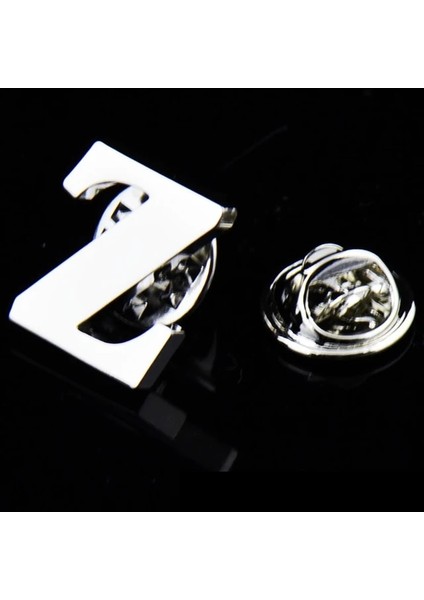 Z Ilk A'dan Z'ye 26 Harfler Pin Gümüş Renk Moda Ingilizce Sembol Tasarım Erkek Takım Elbise Yaka Yaka Broş Pin Parti Takı (Yurt Dışından)