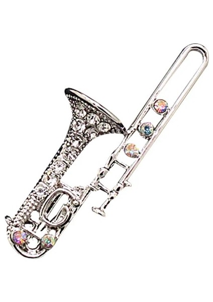 E Rhinestone Müzik Aletleri Broş Pins Kadın Erkek Sax Keman Arp Trombon Gitar Yaka Pin Takı Hediyeler Trendy Moda (Yurt Dışından)