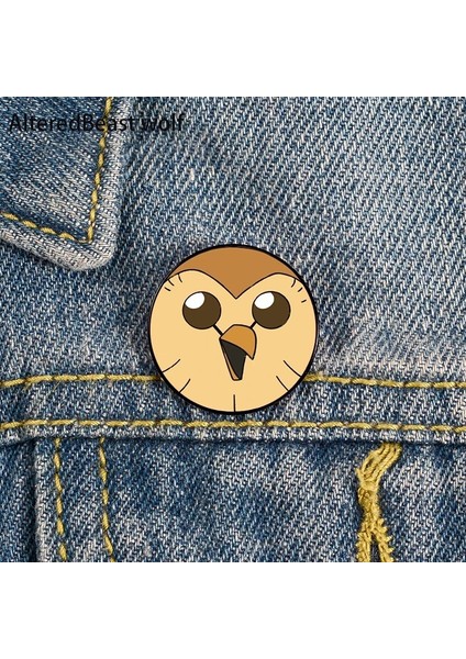 XZ2813 Hooty Baykuş Evi Baskılı Pin Özel Komik Broş Gömlek Yaka Çanta Sevimli Rozeti Karikatür Sevgilisi Kız Arkadaşlar Için Sevimli Takı Hediye (Yurt Dışından)