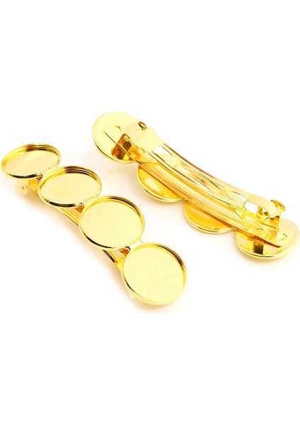 Altın 12MM 5 Adet 20MM 12MM 4 Cameo ile Yüksek Kalite Gümüş Kaplama / Bronz Altın Kaplama Bakır Malzeme Firkete Saç Klipleri Firkete Ayarı (Yurt Dışından)
