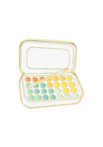 WY1387 Moda Fırça Boya Metal Emaye Broş Yaratıcı Karikatür Çizim Tahtasında Rozet Pin Sevimli Glamour Ressam Sanat Ham Yaka Takı Hediye (Yurt Dışından)