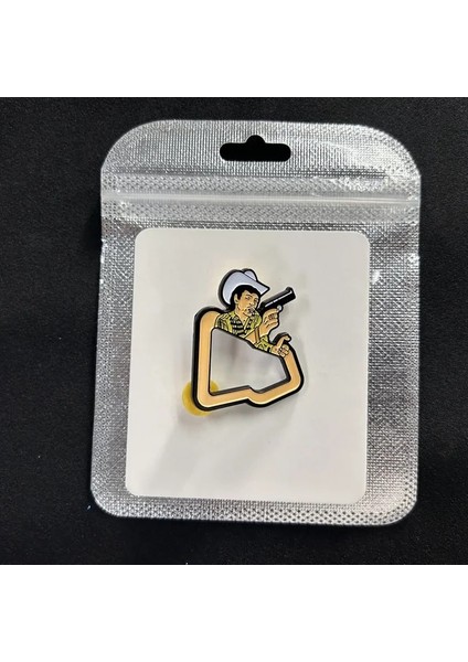 06 Metal Şapka Pimleri Moda Retro Dekorasyon Karikatür Pin Pişirme Boya Yaratıcı Emaye Broş Giyim Aksesuarları (Yurt Dışından)