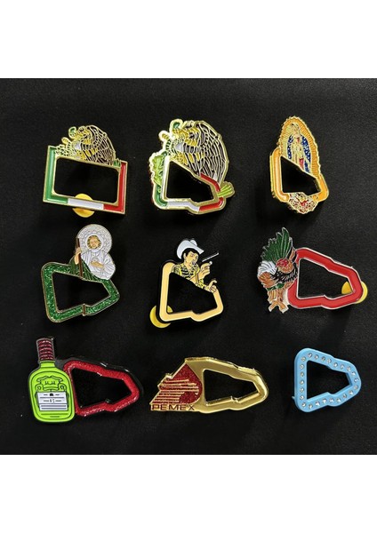 06 Metal Şapka Pimleri Moda Retro Dekorasyon Karikatür Pin Pişirme Boya Yaratıcı Emaye Broş Giyim Aksesuarları (Yurt Dışından)