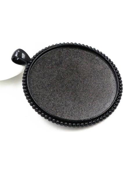 B5-20 5 Adet/grup 40MM Iç Boyut Antik Bronz ve Gümüş Kaplama Siyah Renk Kaplama Moda Stil Cabochon Taban Ayarı Charms Kolye (Yurt Dışından) fırsatları