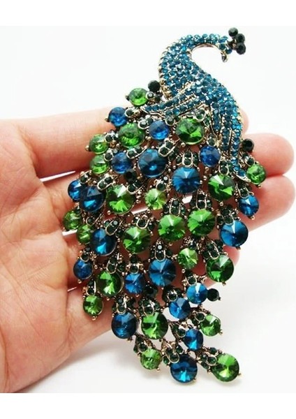 A14764-ALTIN Rhinestones Tavuskuşu Broşlar Kadınlar Için Lüks Giyim Aksesuarları Zarif Ziyafet Düğün Takı Kadın Pin (Yurt Dışından) modelleri
