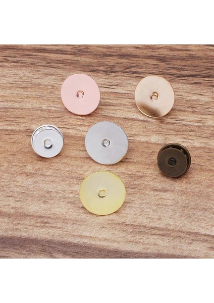 50 Adet Altın Damızlık 6.5mm Pimleri Tepsi 50 Takım 10/15MM Broş Rozet Damızlık Taban Pin Klip Tutucu Diy Takı Yapımı Için Kelebek Sıkma Toka Konfeksiyon Broş Aksesuarları (Yurt Dışından)