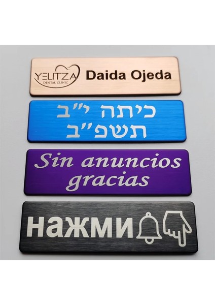 Mavi Pin Satıcıya Bilgi Gönder 70*20MM Özelleştirilebilir Broş Pin Kişiselleştirilmiş Metninize Kazınmış Logo Iş Kimlik Plakası Çelik Metal Etiket Özelleştirilmiş Isim Rozetleri (Yurt Dışından) fırsatları