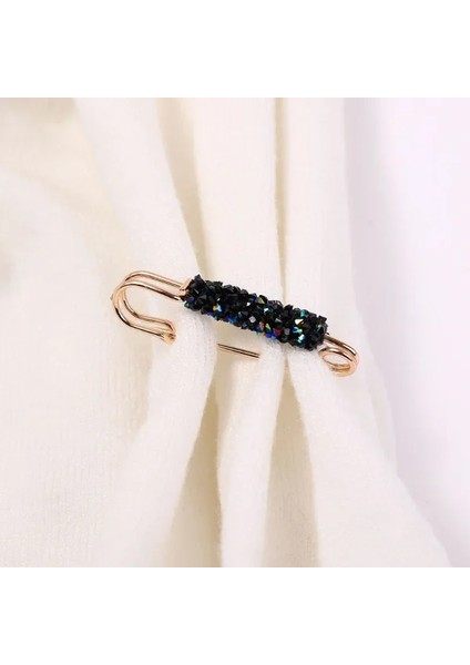 Set 2 Moda Kristal Bel Toka Sabit Kayış Charm Emniyet Pimi Broş Anti Güz Kazak Hırka Klip Zincir Inciler Broş Takı (Yurt Dışından) fırsatları