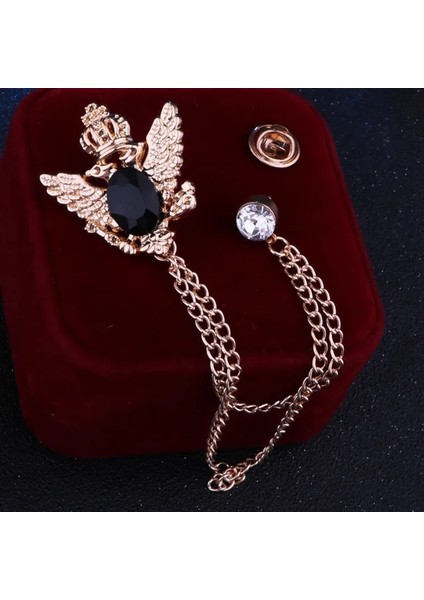 M25 Altın Çoklu Stiller Rhinestone Broş Pin Püskül Yaka Iğnesi Takım Elbise Gömlek Yaka Rozeti Korsaj Broş Erkekler Takı Aksesuarları (Yurt Dışından)