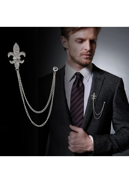 M25 Altın Çoklu Stiller Rhinestone Broş Pin Püskül Yaka Iğnesi Takım Elbise Gömlek Yaka Rozeti Korsaj Broş Erkekler Takı Aksesuarları (Yurt Dışından) fırsatları