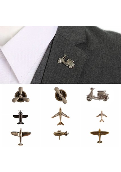 Broş 14 Moda Alaşım Emaye Broş Kadın Erkek Kristal Uçak Broş Taklidi Uçak Yaka Pin Takım Elbise Yaka Giyim Aksesuarları (Yurt Dışından)