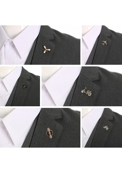Broş 14 Moda Alaşım Emaye Broş Kadın Erkek Kristal Uçak Broş Taklidi Uçak Yaka Pin Takım Elbise Yaka Giyim Aksesuarları (Yurt Dışından)